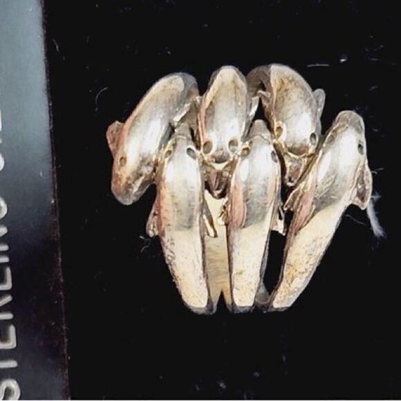 Vintage Sterling Silver Dolphin Ring. in Original Packaging. Size 7. - Picture 5 of 8
